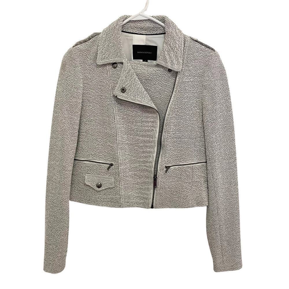 Banana Republic Textured Moto Jacket NWT Size 4 | $165 Retail